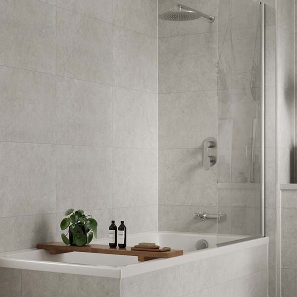 White Mineral Tile 600 X 600