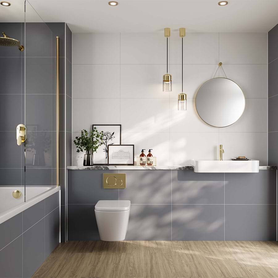 Monument Grey Alpine White Tile Collection