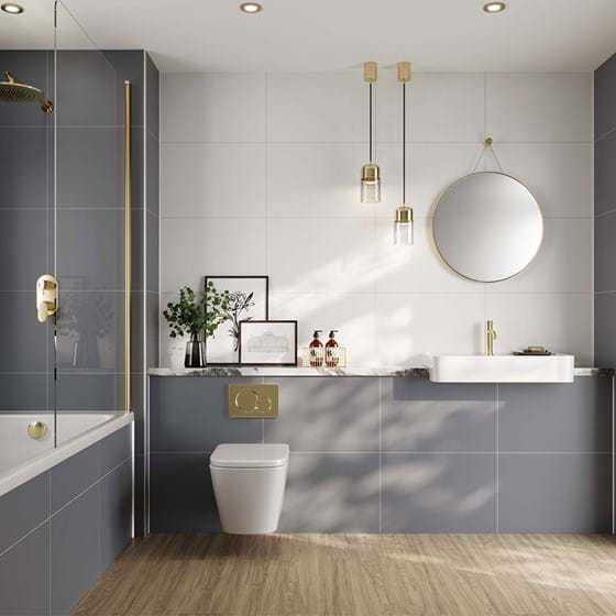 Monument Grey Alpine White Tile Collection