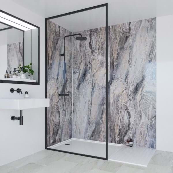 Cappuccino Stone bathroom wall panels by Multipanel