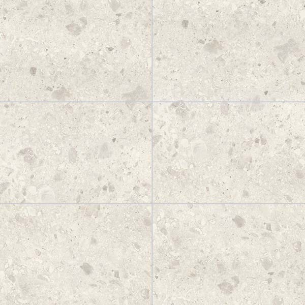 White Terrazzo Paneele in Fliesenoptik
