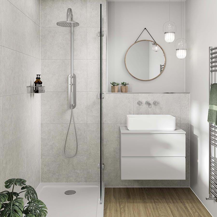 White Mineral Dove Grey Pair Tile Collection